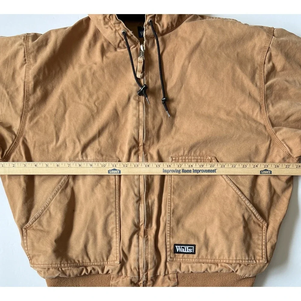 WALLS - Men's Heavyweight Duck Canvas Insulated Hooded Work Jacket- XX-Large 2XL